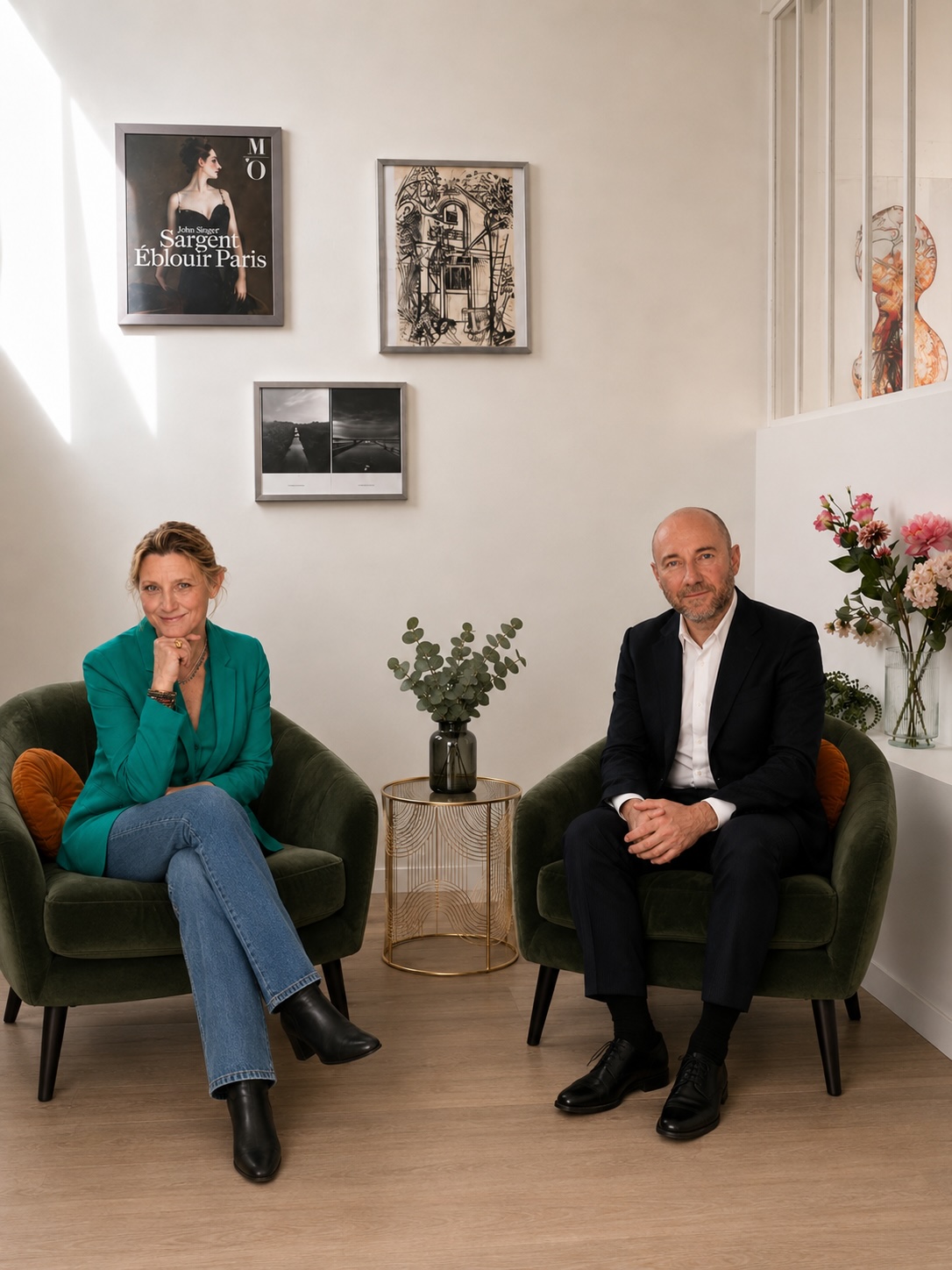 Léonore Sadoul Brichet et Marc Dupuis assis côte à côte